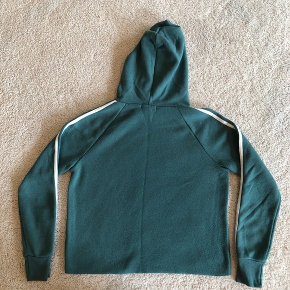 Grayson/Threads Soft Cropped Hoodie Green Long Sleeve Sweatshirt Top - Picture 8 of 12